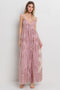 Mauve Floral Lace Overlay Maxi Dress