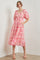 Fuchsia Watercolor Floral Midi Dress