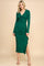 Forest Green Ruffle Ruched Long Sleeve Maxi Dress