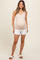 White Raw Hem Maternity Denim Shorts