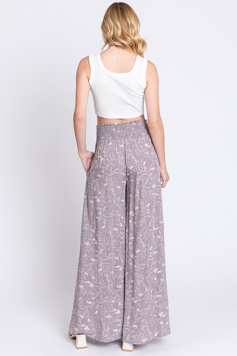 Vivid Blossoms High-Rise Wide Leg Pants