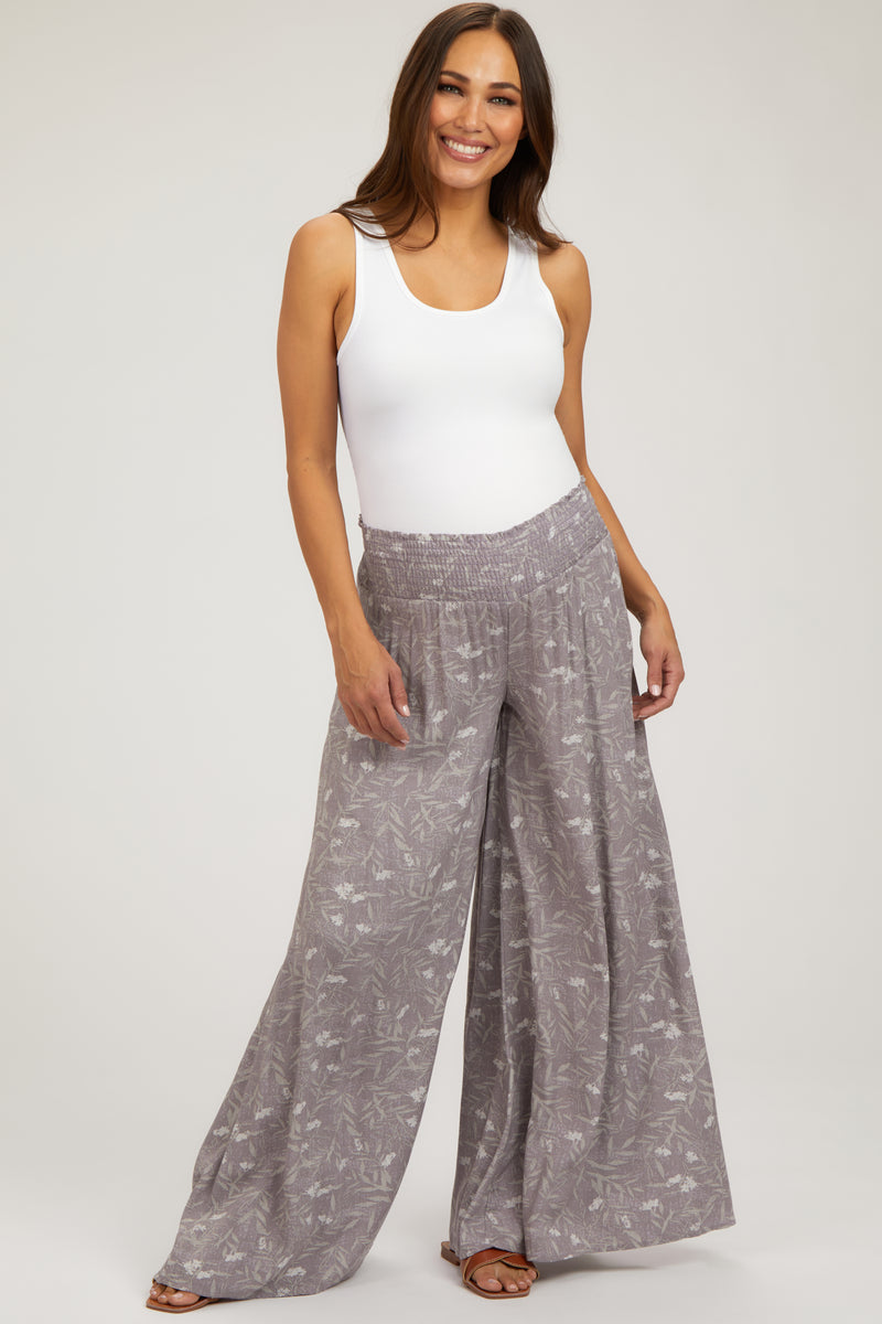 Maternity Pintuck Tapered Fit Pants-Lilac