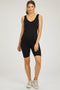 Black Ribbed Sleeveless Fitted Maternity Romper