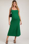 Green Square Neck Sleeveless Sweater Maternity Midi Dress
