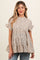 Ivory Animal Print Tiered Maternity Top