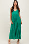 Emerald Green Tiered Sleeveless Maxi Dress