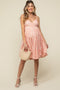 Peach Floral Sleeveless V-Neck Maternity Dress