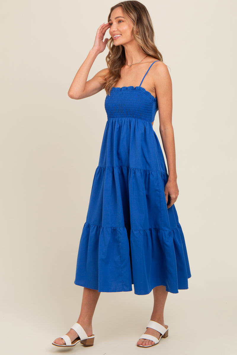 Sterling blue cut-out midi dress