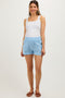 Light Blue Washed Denim Maternity Shorts