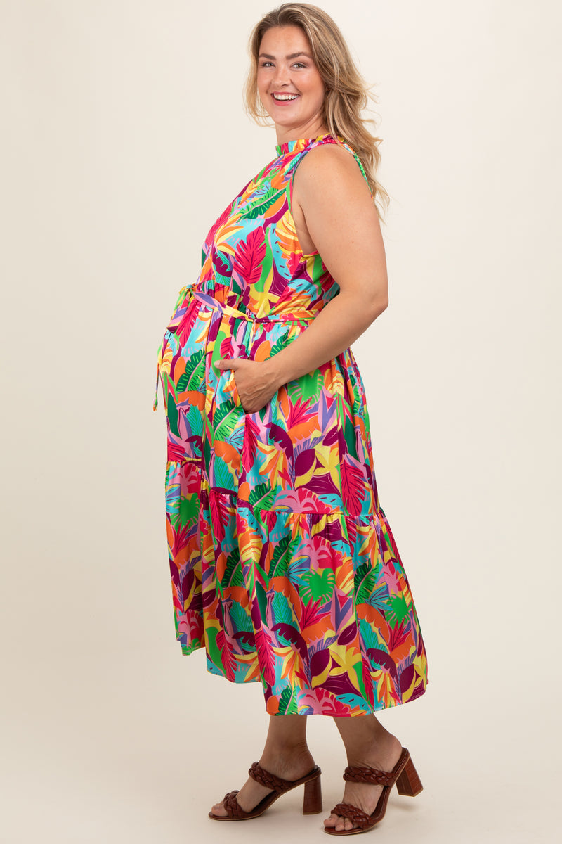 Fab Multicolor Printed Maternity Dress For Women