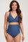 Blue High Waist Maternity Bikini Set