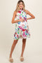 Multicolor Floral Back Cutout Maternity Mini Dress