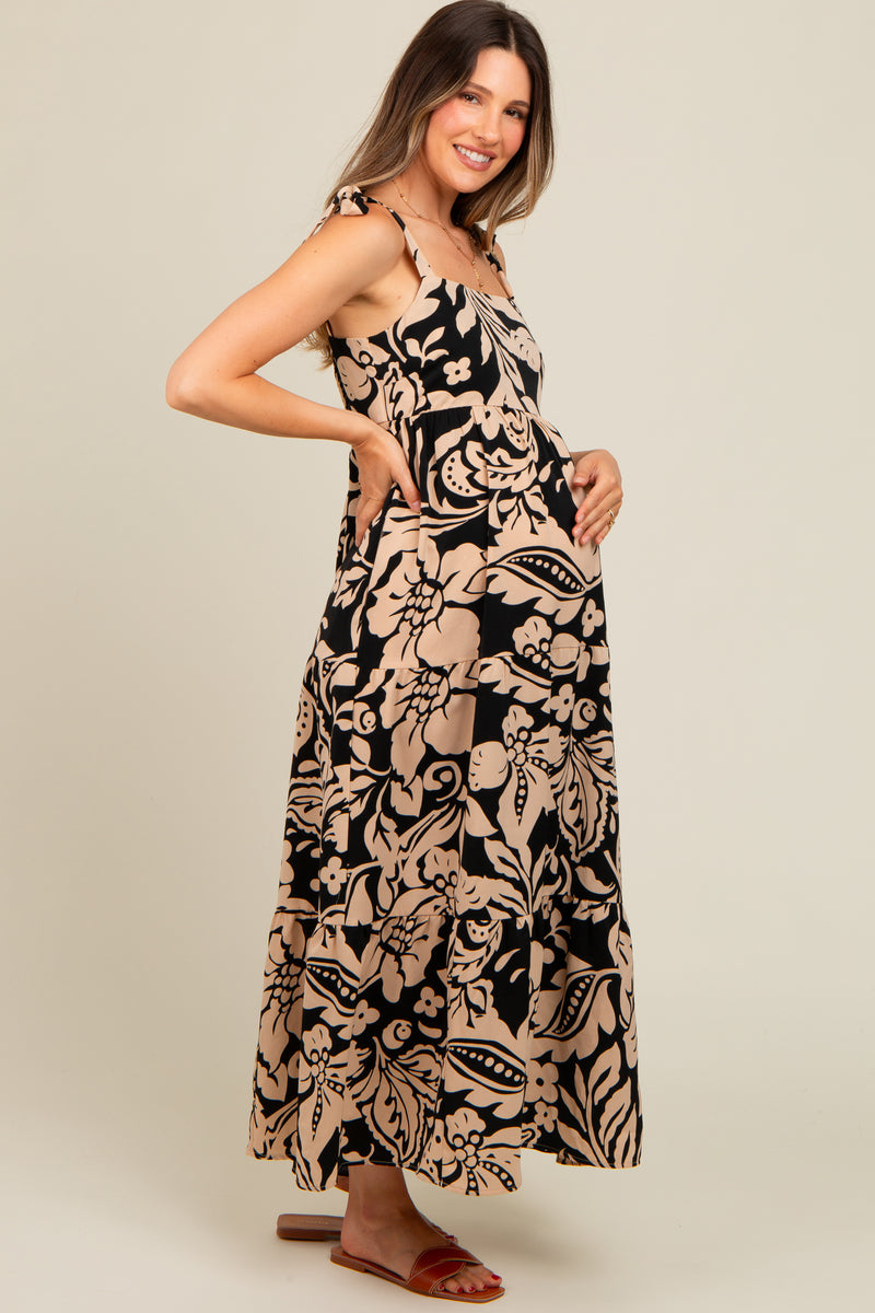2pc. Brown Floral Maternity Co-Ord Set