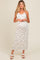 Ivory Ruffle Bow Print Maternity Dress