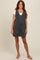 Charcoal Denim Front Pocket Skirt Overalls