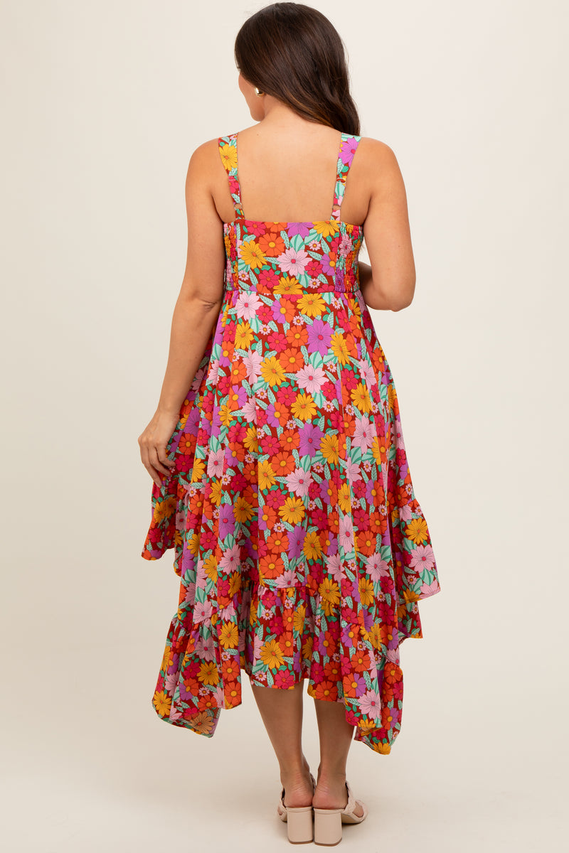 Orange-Colored Maternity 3/4th Gown main image 0