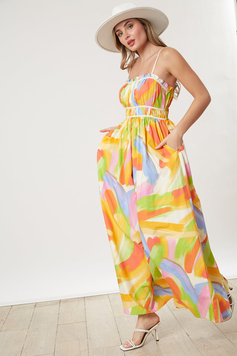 Pleated Bodice Maxi