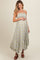 Teal Floral Smocked Halter Flowy Maternity Maxi Dress