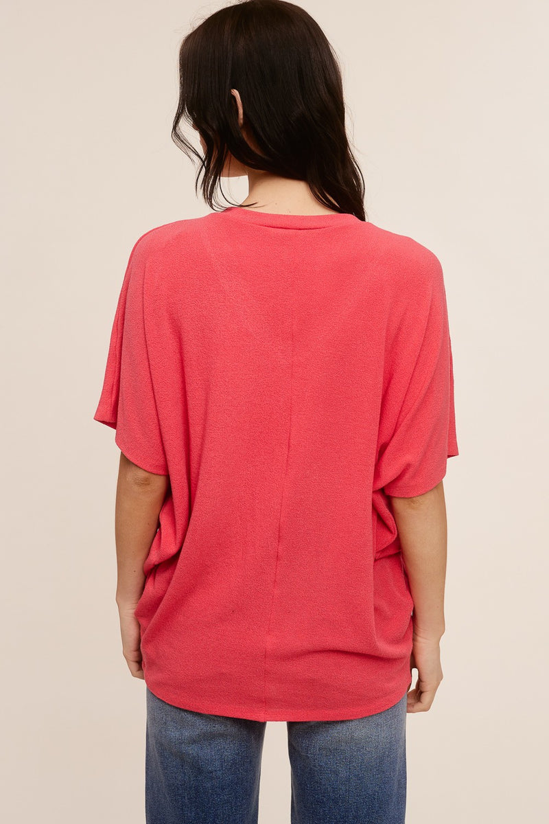 Emerald Crepe Vneck Nina Top