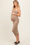 Taupe Racerback Maternity Dress