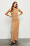 Taupe Fish Net Knit Dress