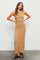 Taupe Fish Net Knit Dress