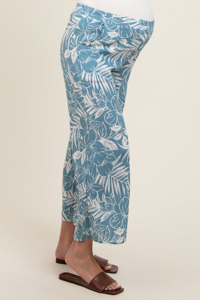 Blue Maternity Formal Dress Pants