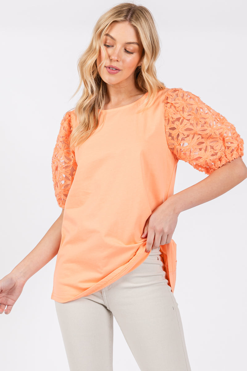 Maternity Half Sleeves T-Shirt- Peach