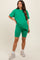 Green Biker Shorts Set