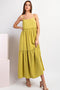 Lime Soft Washed Cotton Gauze Maxi Dress