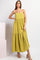 Lime Soft Washed Cotton Gauze Maxi Dress