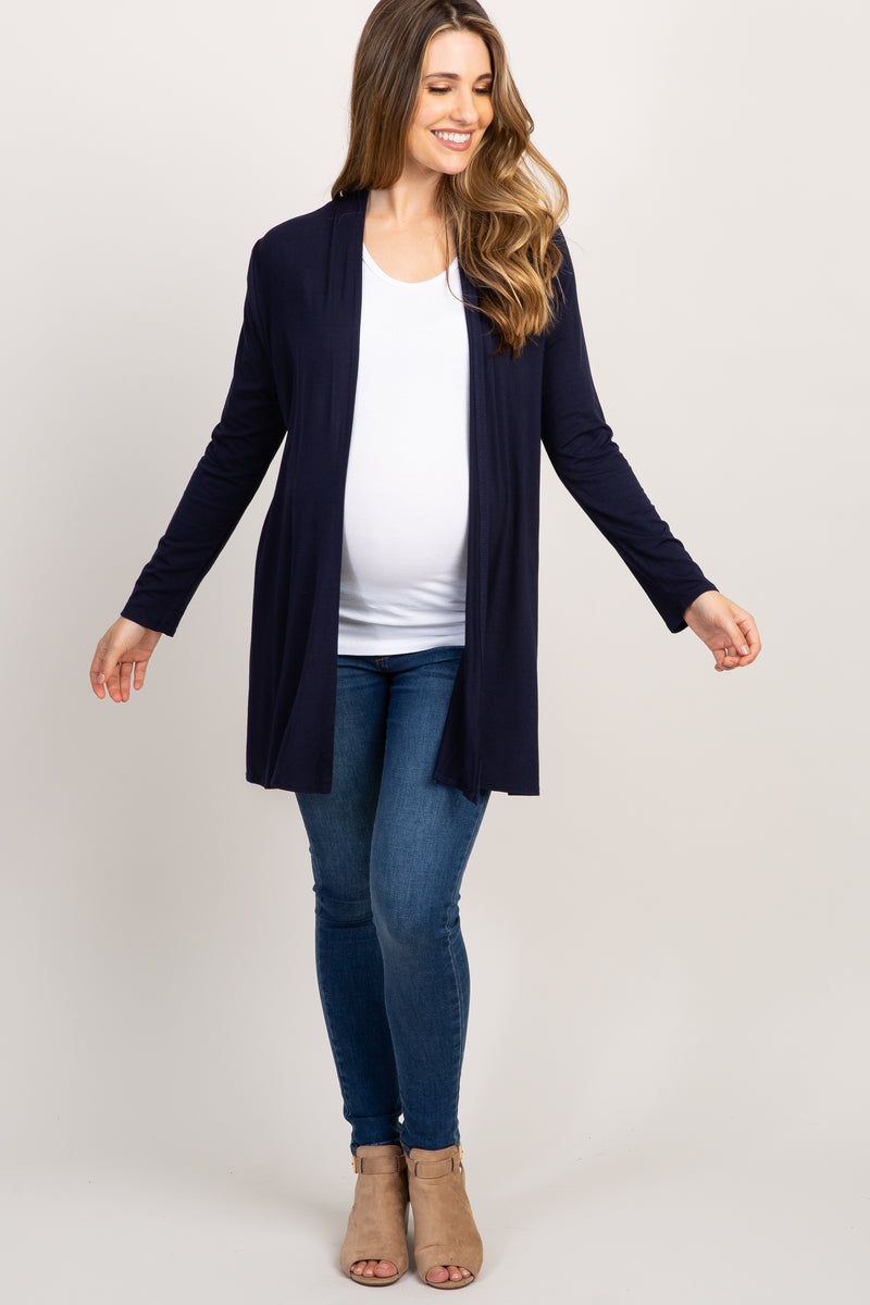 Baby Blue Solid Long Sleeve Sweater Dress main image 0