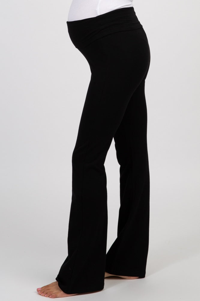 Black Basic Maternity Lounge Pants PinkBlush