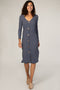 Navy Button Down Midi Dress