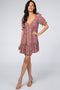 Rust Floral Mini Dress
