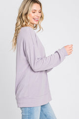 Lavender Basic Long Sleeve Top