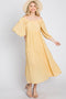 Yellow Tiered Midi Dress