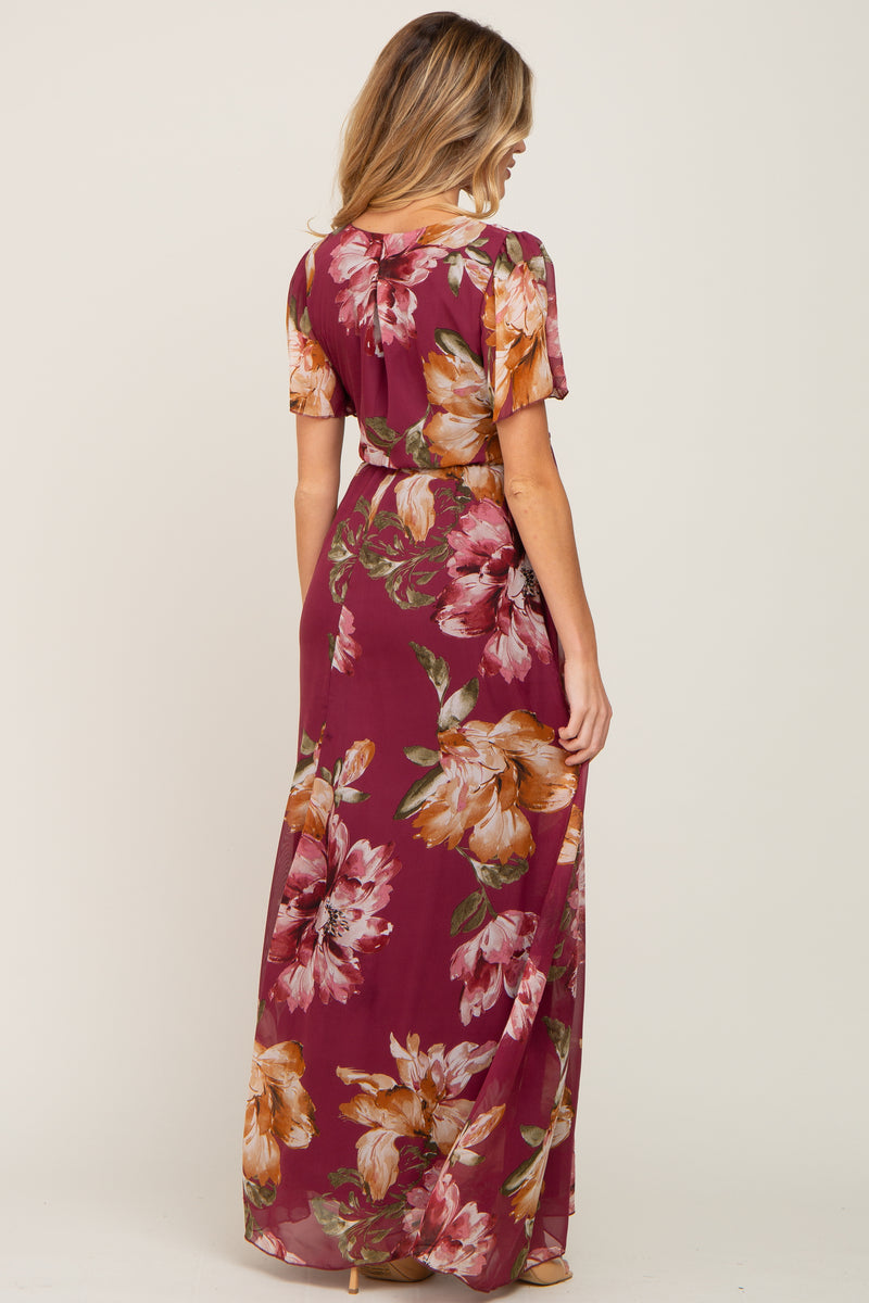 Baby Fall Burgundy Floral Dress