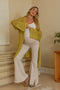 Taupe Terry Flare Maternity Lounge Pants