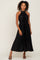Black Pleated Halter Dress