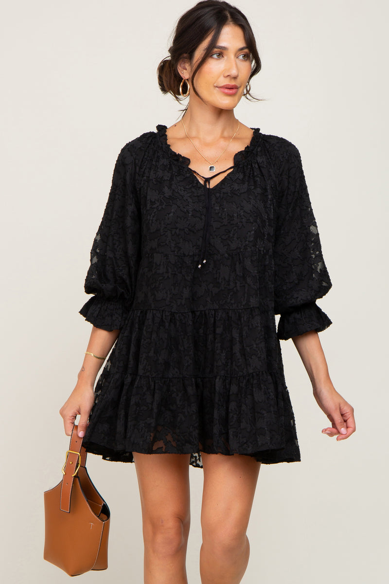 Floral Embroidered Overlay Mini Dress main image 1