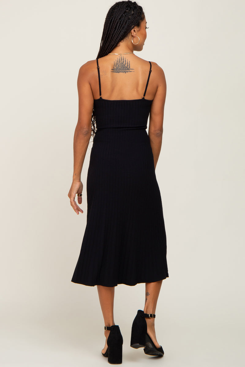 Women Black A-Line Midi Dress main image 1