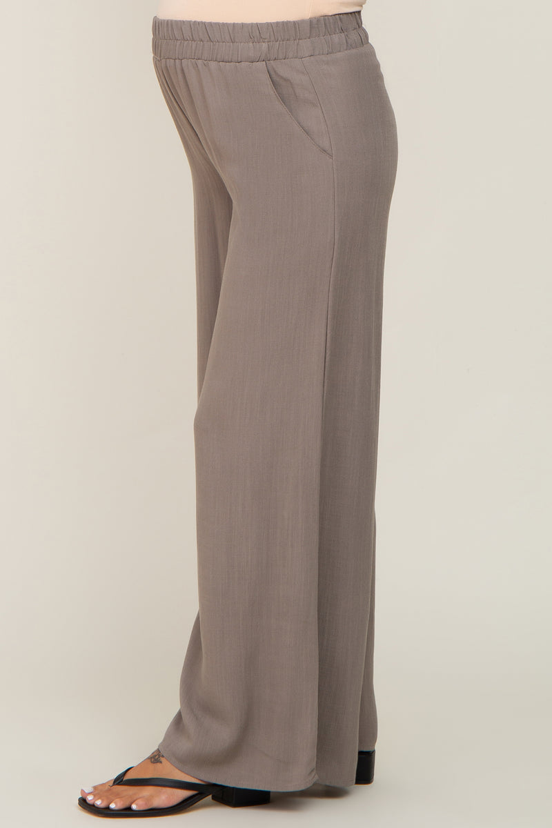 Olive Wide Leg Maternity Pants PinkBlush