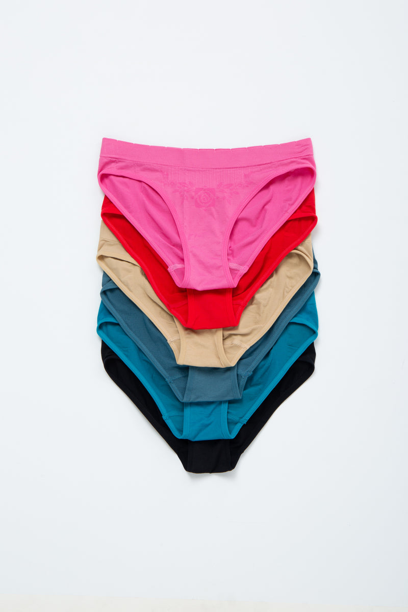 MultiColor Seamless Low Waist Maternity Underwear Set PinkBlush