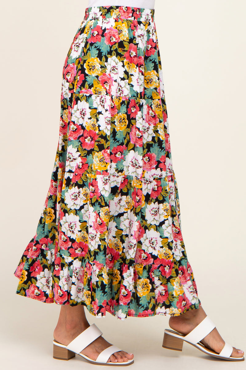 FLORAL TIERED SKIRT main image 0