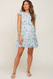 Mint Green Chiffon Ruffle Tiered Maternity Dress