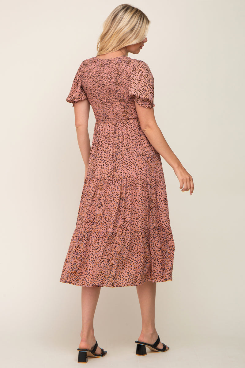 Pretty Peach smocked Dress main image 0