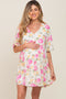 White Floral Babydoll Maternity Dress