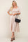 Cream Satin Puff Sleeve Midi Dress