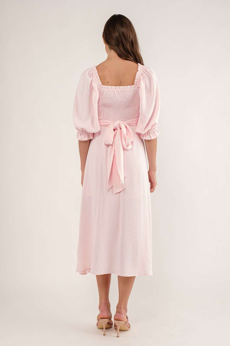 Blush Pink Sequin Twisted Cut Out Maxi Dress main image 0